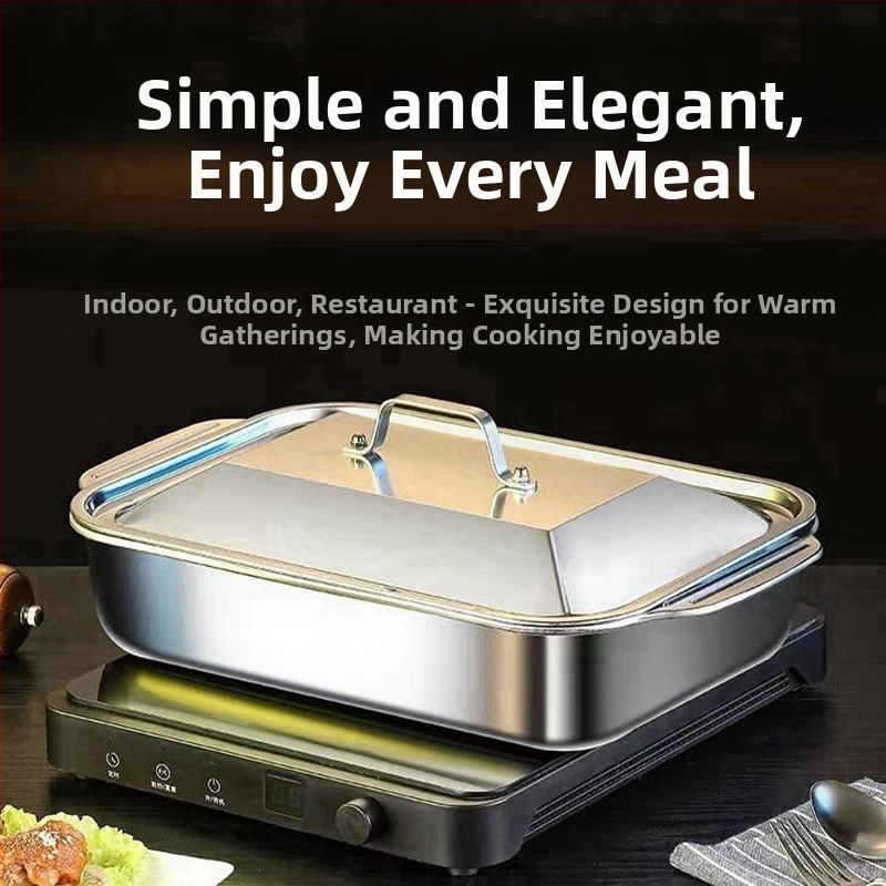 Tarpvalstybinis nerūdijančio plieno keptos žuvies padėklas su dangčiu, kepsninės padėklas su rankena, sutirštintas vėžių padėklas, buitinis jūros gėrybių padėklas, sandėlyje, didmeninė prekyba.