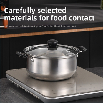 Διασυνοριακά μαγειρικά σκεύη από ανοξείδωτο ατσάλι, σετ 6 τεμαχίων, σετ εξαγωγής, σετ κατσαρόλας με λαβή ψησίματος, σετ δώρου 16-20cm