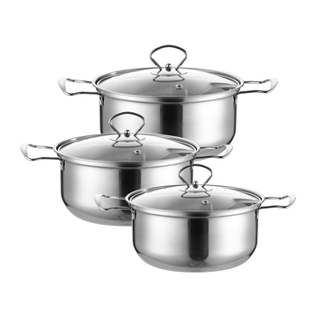 Διασυνοριακά μαγειρικά σκεύη από ανοξείδωτο ατσάλι, σετ 6 τεμαχίων, σετ εξαγωγής, σετ κατσαρόλας με λαβή ψησίματος, σετ δώρου 16-20cm