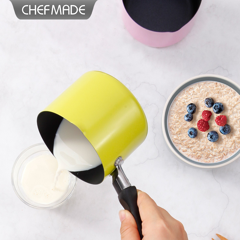 Kūdikių maisto papildų puodas, mažas ir patogus nelimpantis sriubos puodas, 10 cm nelimpantis mini pieno puodas, pieno puodas kepimui