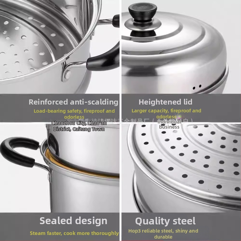 Параход Многослоен параход Многофункционален параход "Всичко в едно" Голям капацитет Параход от неръждаема стомана Параход с клетка Индукционна печка