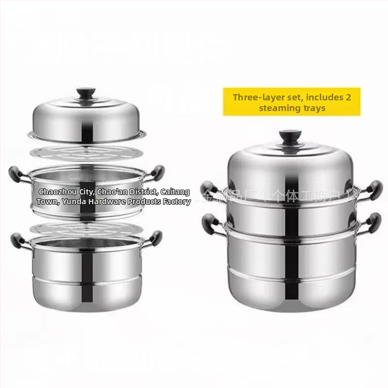 Параход Многослоен параход Многофункционален параход "Всичко в едно" Голям капацитет Параход от неръждаема стомана Параход с клетка Индукционна печка