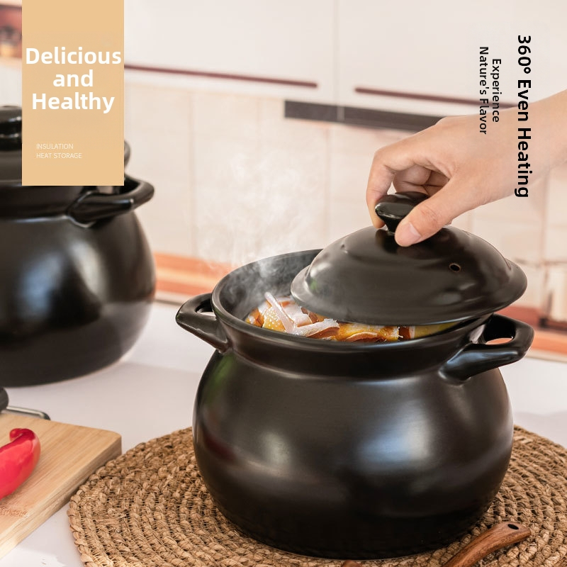 Troškintuvas Didelis sriubos puodas Aukštai temperatūrai atsparus specialus buitinis gamtinių dujų sriubos puodas Troškintuvas