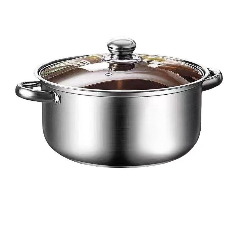 Extra vastag almás fazék rozsdamentes acél levesesfazék háztartási zabkása leves lapos aljú forrázásgátló fazék többcélú sűrített