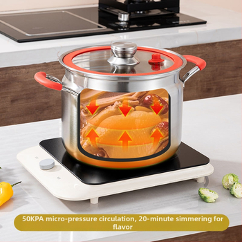 Μικροχύτρα πίεσης από ανοξείδωτο ατσάλι, μεγάλης χωρητικότητας οικιακή κατσαρόλα σούπας, σφραγισμένο βάζο, πολλαπλών χρήσεων ατμομάγειρας για μαγείρεμα και μαγείρεμα, δώρο χονδρικής