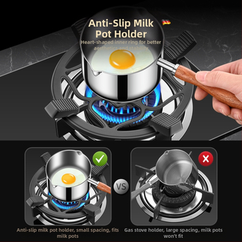 Dujinės viryklės stovas Dujinės viryklės laikiklis Virtuvės viryklė Neslystantis puodų laikiklis Mažas puodas Pieno puodo laikiklis Universalus viryklės stovas