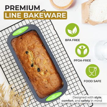 Δίχρωμη φόρμα σιλικόνης για τοστ με παχύρρευστο ψωμί, ορθογώνια για ψήσιμο σε φούρνο τοστ