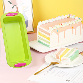 Δίχρωμη φόρμα σιλικόνης για τοστ με παχύρρευστο ψωμί, ορθογώνια για ψήσιμο σε φούρνο τοστ