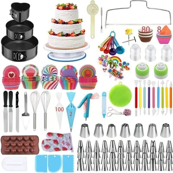 „Amazon 489 493“ dalių torto patefonų rinkinys, torto dekoravimo konditorijos antgaliai, torto kepimo forma, TPU konditorijos maišelis