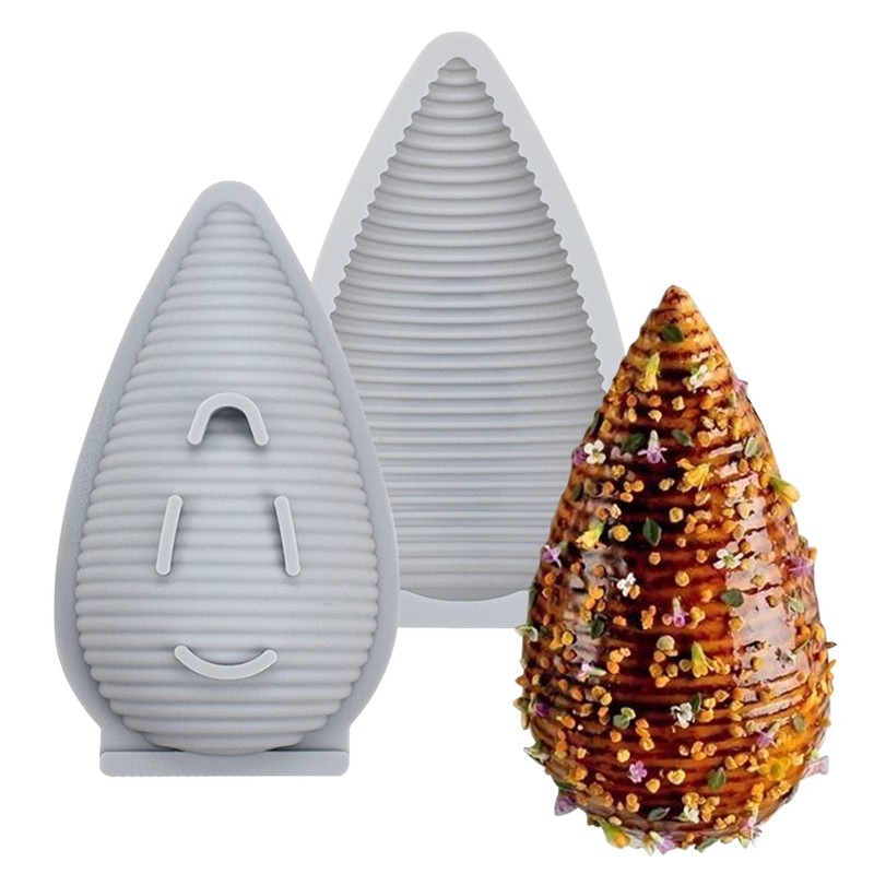 Vieno sriegio alyvuogių kriauklės putėsių forma dryžuota vandens lašo formos prancūziško maisto pateikimo silikoninė forma šokolado kepimo šlifavimo įrankis