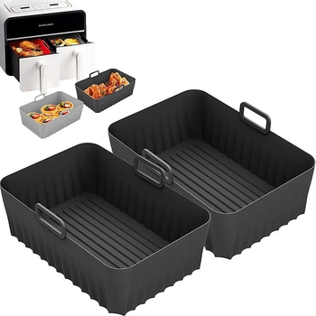 Stačiakampė oro gruzdintuvės silikoninė kepimo skarda, oro gruzdintuvės silikoninis kilimėlis, oro gruzdintuvės silikoninis puodas