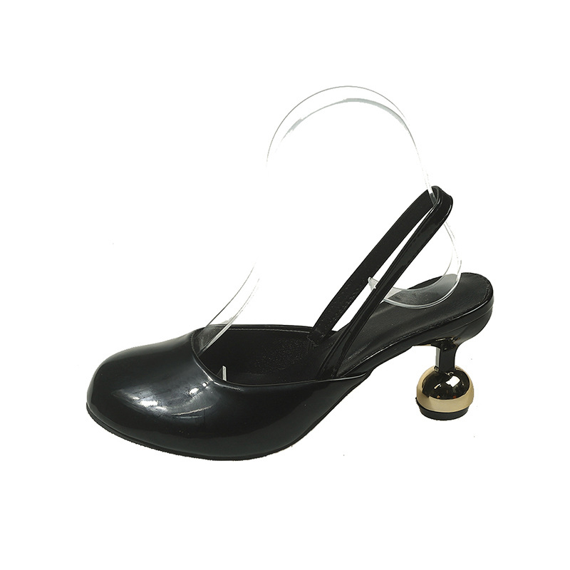 Γυναικεία Παπούτσια Baotou με Στρογγυλή Μύτη, Στιλέτο, 2025, Νέα Γαλλικά Ρετρό Σανδάλια, Ευέλικτα Ψηλοτάκουνα, Ρωμαϊκά Παπούτσια, Κομψά Φλατ