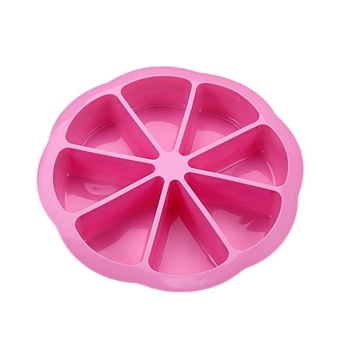 „Fat ya ya diy“ 8 taškų oranžinis torto įrankis kepimo forma silikoninė torto forma 8 skylutės oranžinės formos silikoninė forma