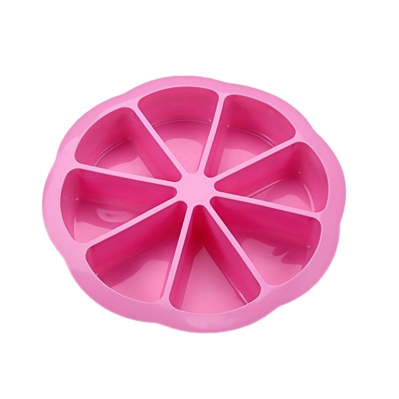 „Fat ya ya diy“ 8 taškų oranžinis torto įrankis kepimo forma silikoninė torto forma 8 skylutės oranžinės formos silikoninė forma