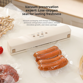 Напълно автоматична вакуумна запечатваща машина за домакинство, малка кухня, компресионна опаковка за съхранение на храна, вертикален модел на запечатване