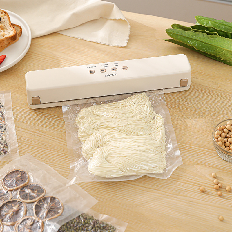 Напълно автоматична вакуумна запечатваща машина за домакинство, малка кухня, компресионна опаковка за съхранение на храна, вертикален модел на запечатване