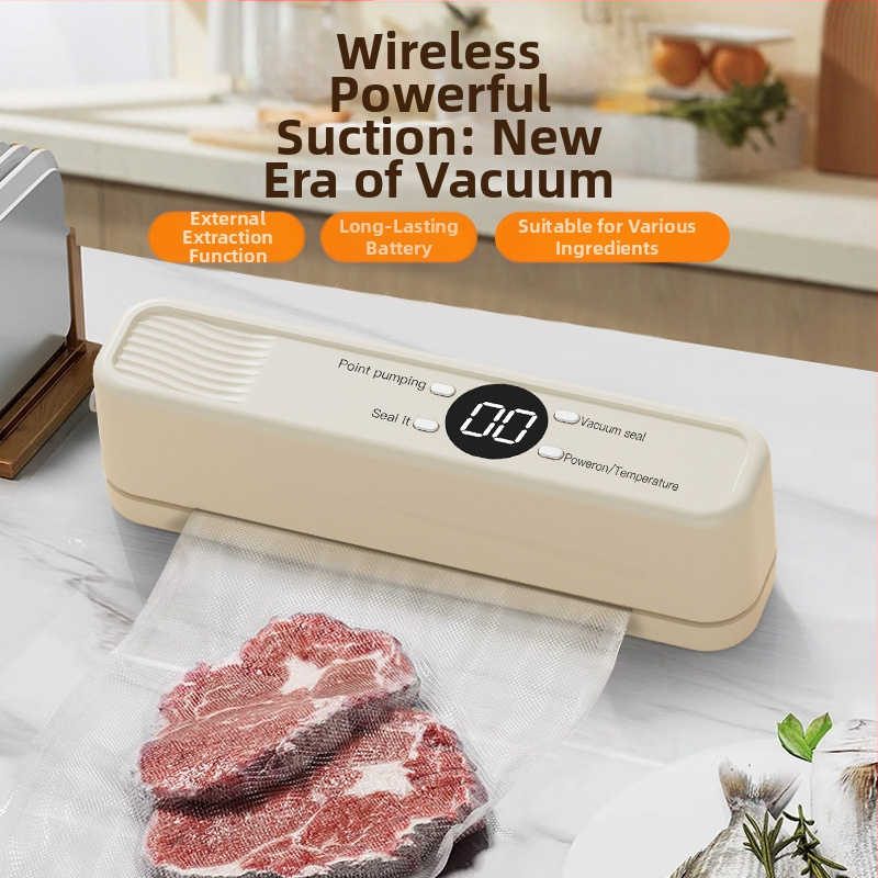 Трансгранична мини безжична вакуумна запечатваща машина, домакинска вакуумна торбичка за храна, акумулаторна пластмасова запечатваща машина, кухненска опаковъчна машина