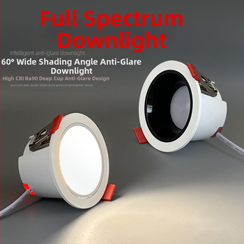 Pilna spektra pretatspīduma LED iegultais bezgalvas apgaismojuma inženierijas viesnīcas viesistabas mājas pilnībā alumīnija griestu griestu apgaismojums