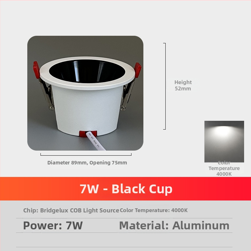 Pilna spektra pretatspīduma LED iegultais bezgalvas apgaismojuma inženierijas viesnīcas viesistabas mājas pilnībā alumīnija griestu griestu apgaismojums