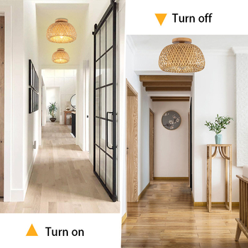 Piiriülene Ameerika stiilis maalähedane bambusest kootud lambivarju elutuppa, esikusse, esikusse ja söögituppa, bambusest ja puidust kunstiline laelamp, populaarselt müüdav piiriülene toode