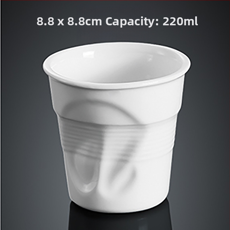 „Creative Ins“ keraminis plisuotas puodelis, asmeninis kavos puodelis, paprastas netaisyklingas biuro puodelis, vandens puodelis, pusryčių puodelis