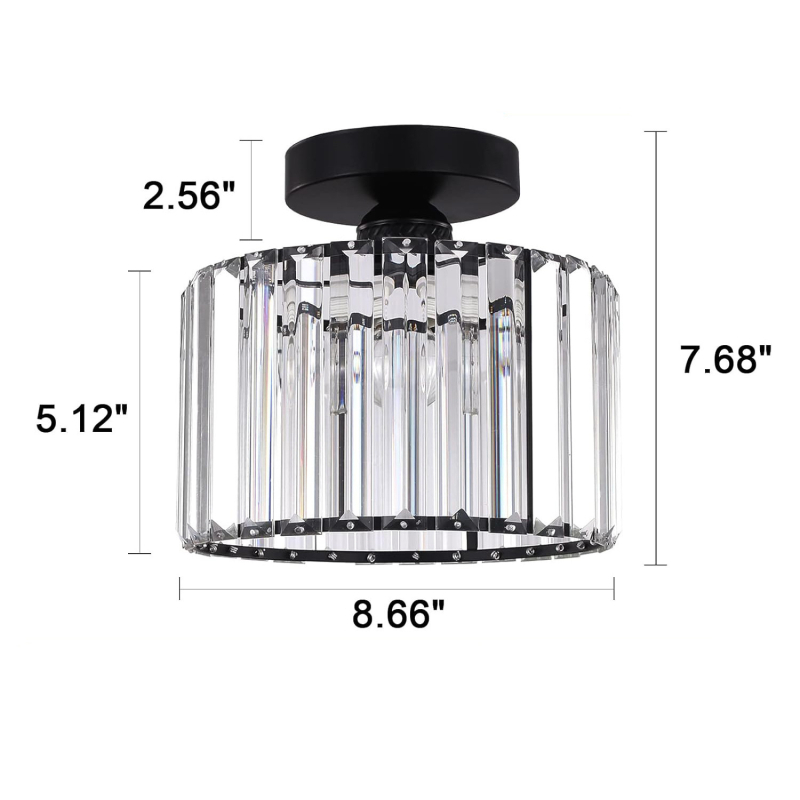 Kristallvahekäigu valgus esikusse koridori sissepääsu kööki magamistoa laevalgusti ümmargune moodne lihtne tehasevalgustus hulgimüük