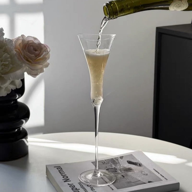 Υψηλής αξίας ποτήρι σαμπάνιας με άρωμα γαλλικού κρίνου, σε σχήμα ζουμερού ποτηριού για κορίτσια, σε σχήμα κόγχης, σε σχήμα κόκκινου κρασιού