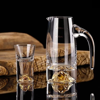 Kreatív Jinshan italadagoló, italospohár, kis felespohár, soju pohár, szeszes pohár, italadagoló, könnyű luxus kristálypohár