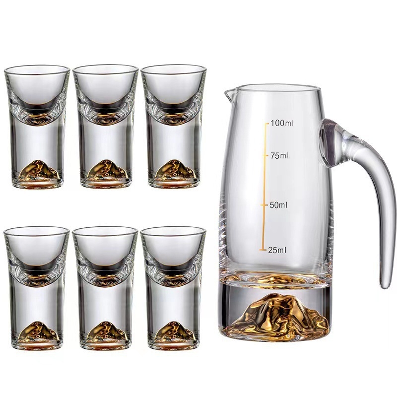 Kreatív Jinshan italadagoló, italospohár, kis felespohár, soju pohár, szeszes pohár, italadagoló, könnyű luxus kristálypohár