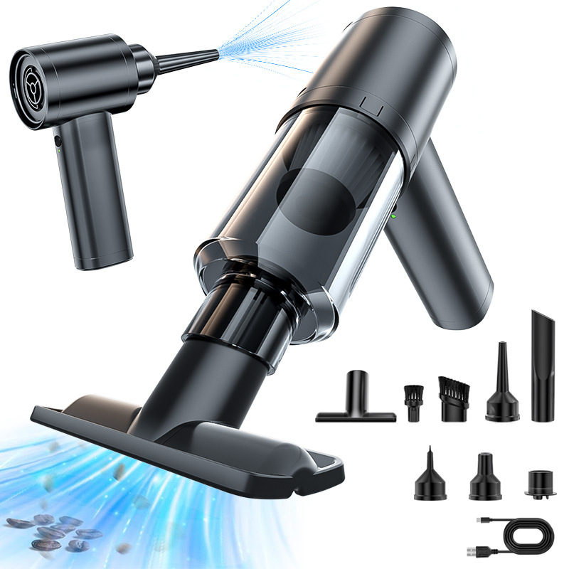 Automobilinis dulkių siurblys bešepetis variklis Rankinis didelio siurbimo galios siurbimo ir pūtimo „viskas viename“ nešiojamas plaukų džiovintuvas tarpvalstybinis dulkių pūstuvas