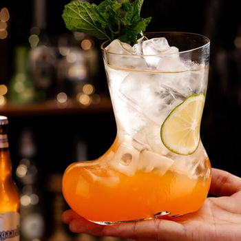 Αστεία κούπα μπύρας, μπότες, γυάλινη κούπα, Διαδίκτυο, κόκκινη δημιουργική διαφανής κούπα χυμού, κρύο ποτό, κρύσταλλο, παπούτσια, κούπα