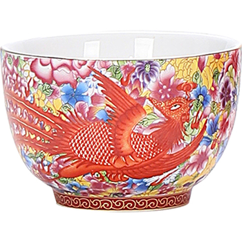 Naujas emaliuotas arbatos puodelis „Dehua Cloisonne Craft“ drakono ir fenikso poros puodelis, didelės talpos, aukštos kokybės palydėjimo ceremonija