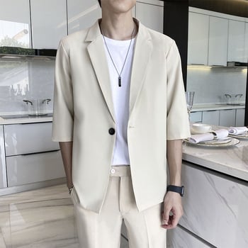 Vabaaja 7/8 varrukaga meeste õhuke stiilne jakk Korea versioon trendikas mitmekülgne moodne nägus poolvarrukaga väike ülikond trendikas