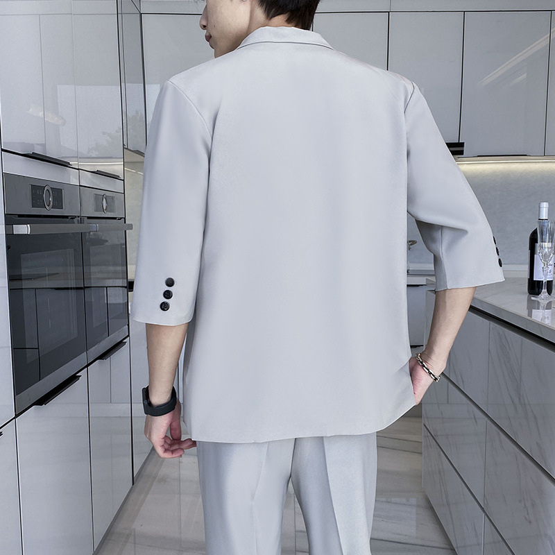 Vabaaja 7/8 varrukaga meeste õhuke stiilne jakk Korea versioon trendikas mitmekülgne moodne nägus poolvarrukaga väike ülikond trendikas