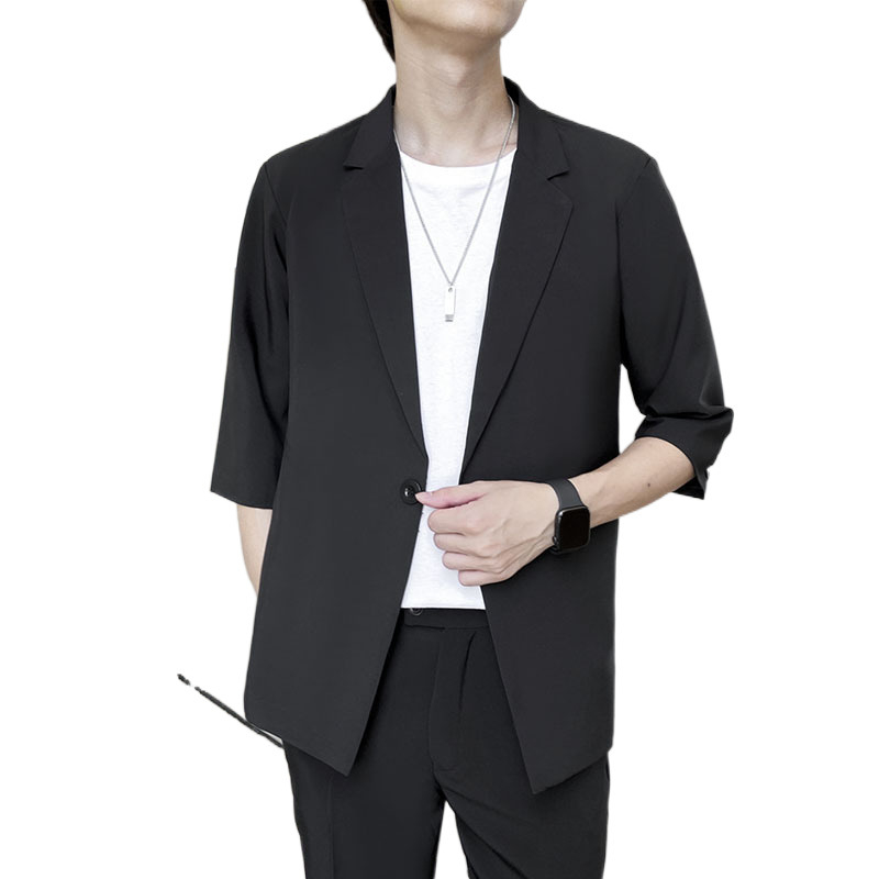 Vabaaja 7/8 varrukaga meeste õhuke stiilne jakk Korea versioon trendikas mitmekülgne moodne nägus poolvarrukaga väike ülikond trendikas