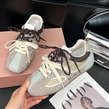 Κορεάτικα ρετρό παπούτσια προπόνησης με εσωτερική ενίσχυση για γυναίκες 2025 Νέα αναπνεύσιμα, ευέλικτα φλατ παπούτσια, casual αθλητικά παπούτσια Forrest Gump