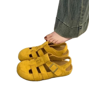 Sandales ar svārkiem, feju stila elpojošas neslīdošas kurpes sievietēm, 2025. gada vasaras jaunās modes daudzpusīgās dobās romiešu kurpes