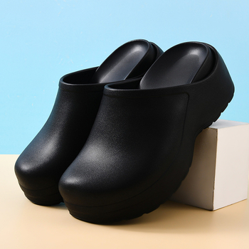 Šefo neslystantys darbo batai moterims, storapadės neslystančios ir kvapą slopinančios basutės moterims avėti lauke, kvėpuojančios ir aukštos klasės šlepetės moterims nuo pirštų iki pirštų