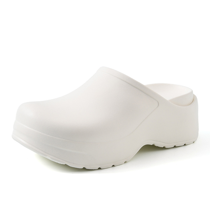 Šefo neslystantys darbo batai moterims, storapadės neslystančios ir kvapą slopinančios basutės moterims avėti lauke, kvėpuojančios ir aukštos klasės šlepetės moterims nuo pirštų iki pirštų