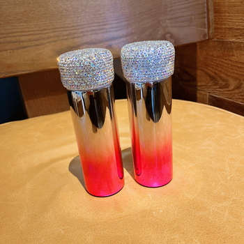 Värviline mini termoskruus, kõrge värviväärtusega roostevabast terasest teemanttaskuga, internetikuulsuste õpilaste kaasaskantav vikerkaarekruus