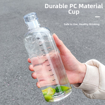 Internet Celebrous Time cu cană de apă la scară, portabilă, cu capacitate mare, cană de plastic, rezistență la temperaturi ridicate, rezistentă la căderi, cană sport pentru studenți