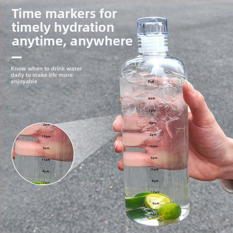 Интернет Celebrous Time с кантар, преносима пластмасова чаша с голям капацитет, устойчива на висока температура, устойчива на падане, студентска спортна чаша