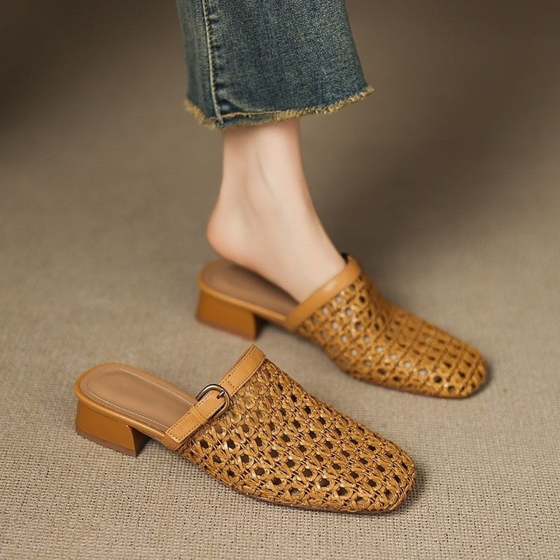 Szőtt, lélegző, üreges lyukú cipők, lábujj-lábujj szandálok, női új nyári női cipők, alkalmi hálós félpapucsok