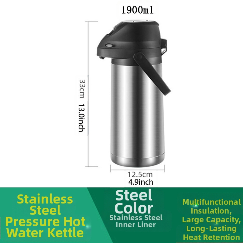 Preso tipo termosinis buitinis oro slėgio virdulys didelės talpos nerūdijančio plieno virdulys nešiojamas didmeninis eksportas