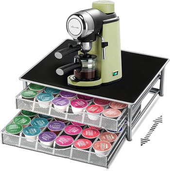 „Yongyi“ gamyklos tarpvalstybinis tiekimas „Duoqu Kusi“ kapsulių stalčius, dviejų sluoksnių laikymo stalčius, kavos kapsulių stovas, 72 grūdai