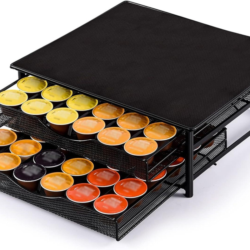 „Yongyi“ gamyklos tarpvalstybinis tiekimas „Duoqu Kusi“ kapsulių stalčius, dviejų sluoksnių laikymo stalčius, kavos kapsulių stovas, 72 grūdai