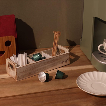 Ξύλινο κουτί αποθήκευσης με θήκες, τσάντα τσαγιού, τσάντα καφέ, κουτί αποθήκευσης ταξινόμησης, γραφείο, χαρτικά, διάφορα, οργάνωση, ξύλινο κουτί