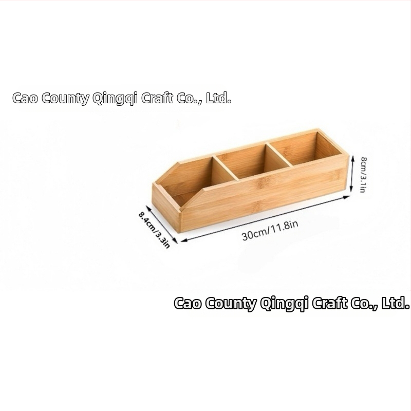 Piiriülene bambusest teekoti hoiukarp, väljatõmmatav kohvikapslikarp, bambusest ja puidust karp sahtliga