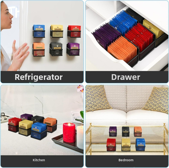 Ψυγείο Μαγνητική Απορροφητική Αποθήκευση σε Φακελάκι Τσαγιού, Ταμείο, Τσαγερί, Ράφι Κρεμαστό στον Τοίχο, Μαγνητική Ράφι Αποθήκευσης Καφέ Χωρίς Τρυπήματα