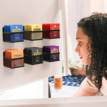 Ψυγείο Μαγνητική Απορροφητική Αποθήκευση σε Φακελάκι Τσαγιού, Ταμείο, Τσαγερί, Ράφι Κρεμαστό στον Τοίχο, Μαγνητική Ράφι Αποθήκευσης Καφέ Χωρίς Τρυπήματα